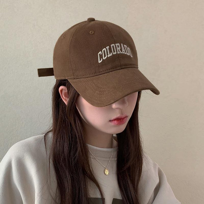Wholesale Wide-brim Baseball Cap Women's Cap Embroidered Casual Shopping Head Outdoor Sunshade Handsome Men's Cap
