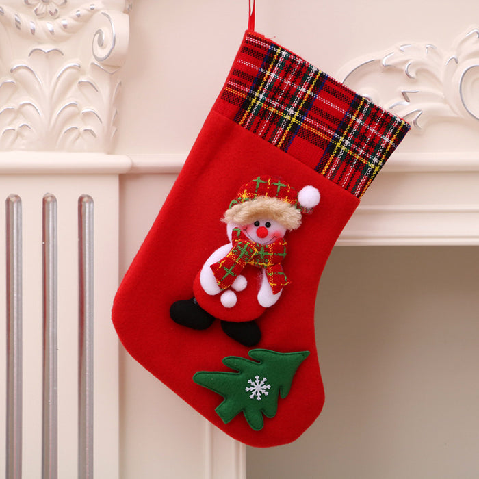 Wholesale Christmas Stockings Christmas Gift Bag Christmas Small Stockings Pendant Christmas Tree Hanging Ornament Bag