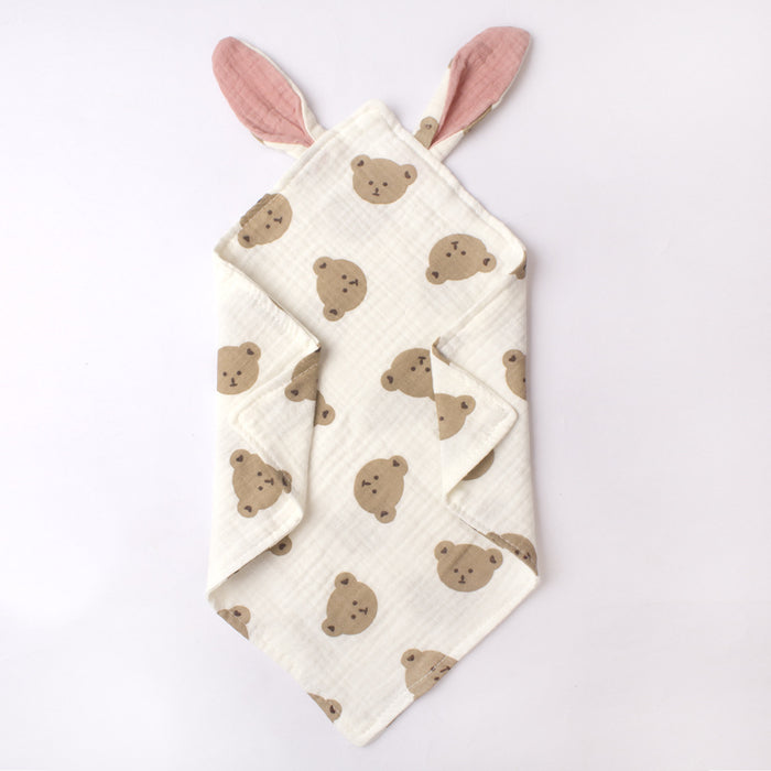 Wholesale Baby Rabbit Ears Soothing Towel Cotton Gauze JDC-TW-ZB002