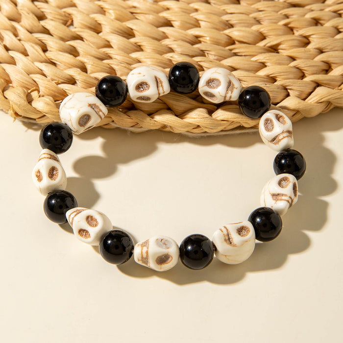 Wholesale Wood Beaded Bracelet Set  Retro Pumpkin Design Handmade Jewelry Accessory MOQ≥5