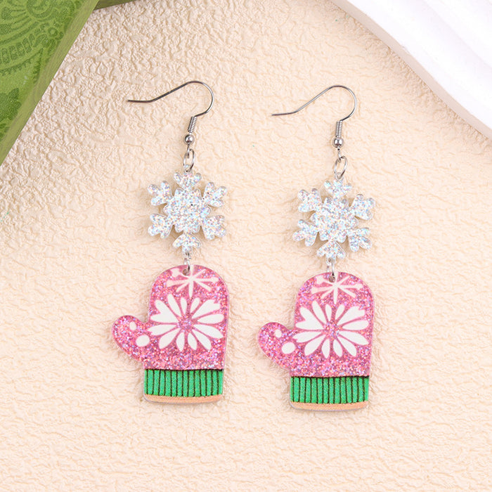 Wholesale Cross-border new Christmas earrings multi-color snowman Christmas tree acrylic earrings fashion earrings ear jewelry for women