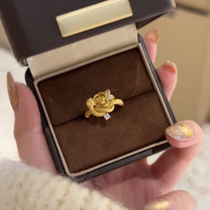 Wholesale Gold plated ring vintage luxury heavy industry open ring