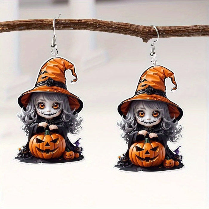 Wholesale Skull Acrylic Flat Pendant Earrings Fashion Jewelry Accessory MOQ≥2