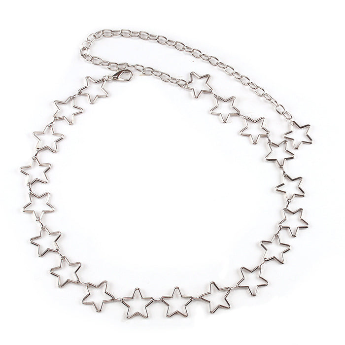 Wholesale Hollow Star Decoration Alloy Body Chain JDC-BJ-LaiL001