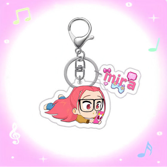 Wholesale 10pcs/set Anime-themed Acrylic Keychains Two-Piece Set