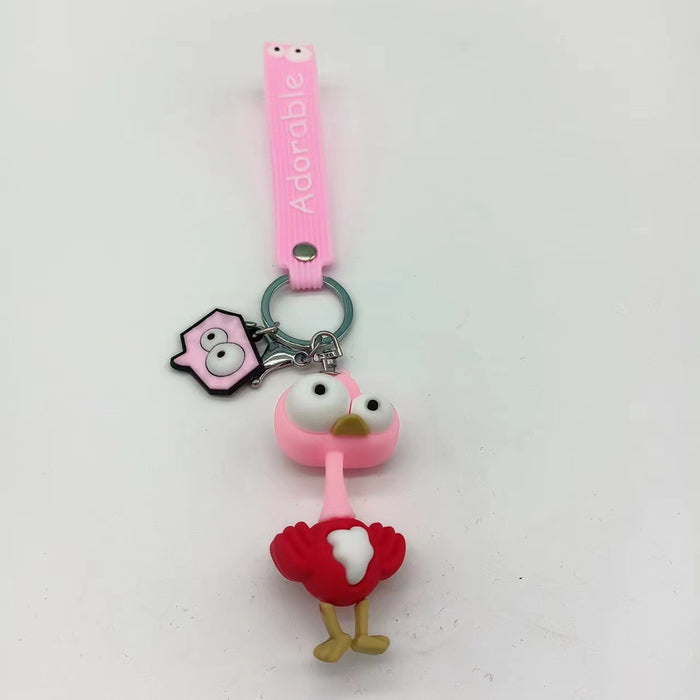Wholesale PVC Soft Rubber Keychain Pendant Cartoon Doll Trendy Car Keychain