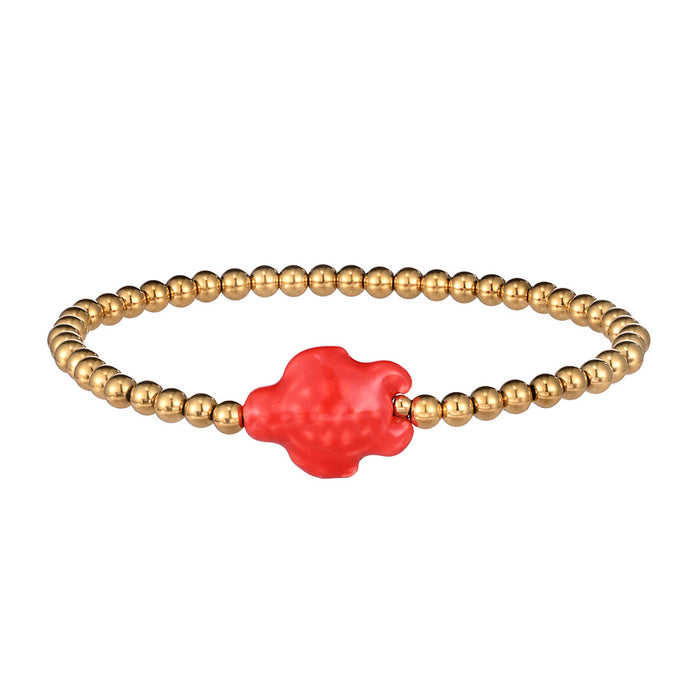 Wholesale Swimming wearable mini bracelet accessory ceramic conch animal turtle titanium steel non fading bracelet