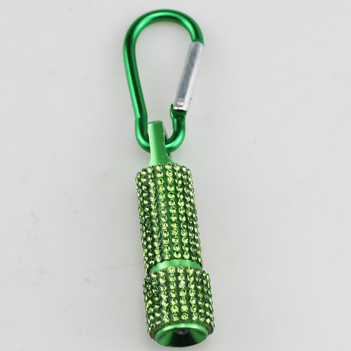 Wholesale Trendy Crystal Studded LED Flashlight White Fashion Accessory Gift