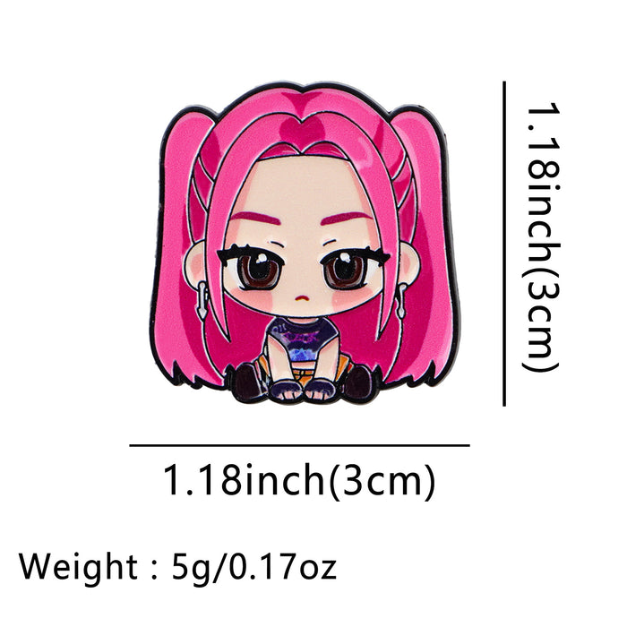 Wholesale Kpop Anime Character Brooch Badge Clothing Backpack Decoration Alloy