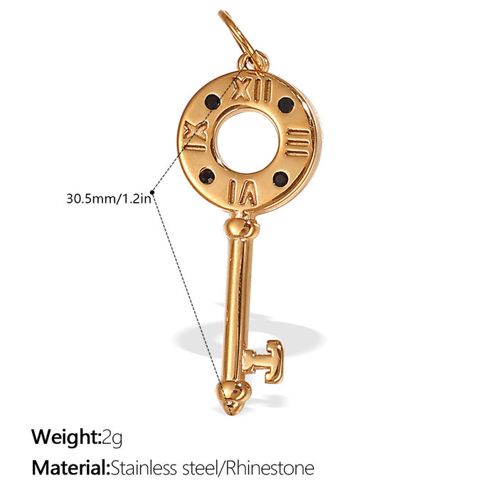 Wholesale  Pendant Accessories Inlaid Rhinestone All-match Pendant Inlaid Glass Stone Round Pendant Necklace