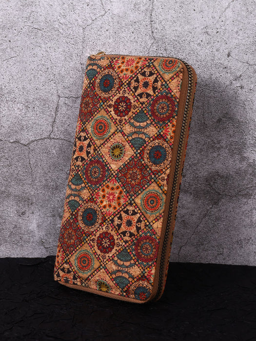 Wholesale PU Multi-function Wallet Wood Grain Multi-card Slots Ladies Long Wallet JDC-WT-HuLi003