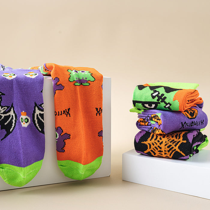 Wholesale  socks with cartoon creative mid-calf socks and cute pumpkin patterns
