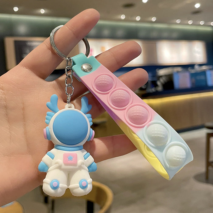 Wholesale Cute couple keychain leather rope keychain pendant doll