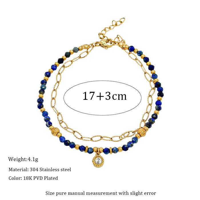 Wholesale Bracelet Design Natural Stone Bracelet Stainless Steel Jewelry