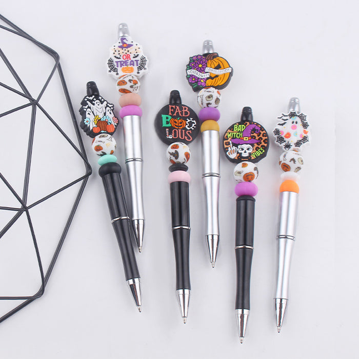 Wholesale Halloween Cartoon Silicone Plastic Bead Pen JDC-PN-GuangTian008