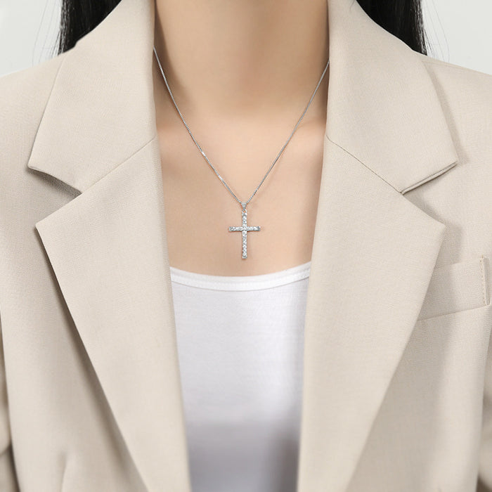 Wholesale Pendant Niche Design  Street Hip Hop Cross Necklace
