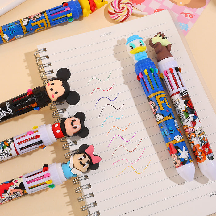 Wholesale Cute 10 Color Retractable Ballpoint Pen Stylish Push Button Design With 0.7mm Tip For Resale