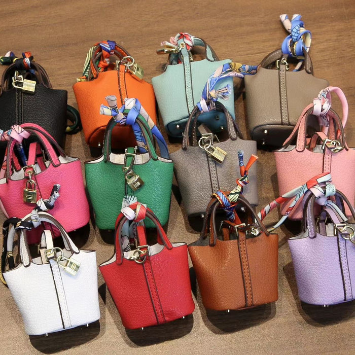 Wholesale Microfiber Leather Small Vegetable Basket Keychain JDC-KC-BaiCheng001