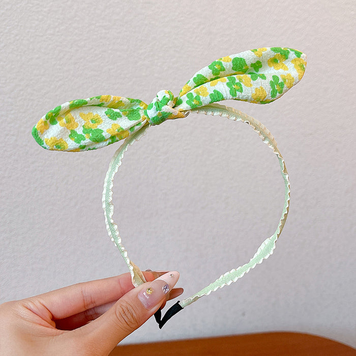 Wholesale Children' s headband girls non-slip baby hairpin headdress little girl rabbit ear bow headband