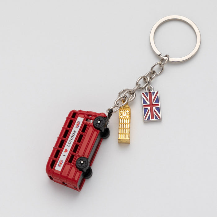 Wholesale  Keychain Cartoon  Double-decker bus  Cute Keychain