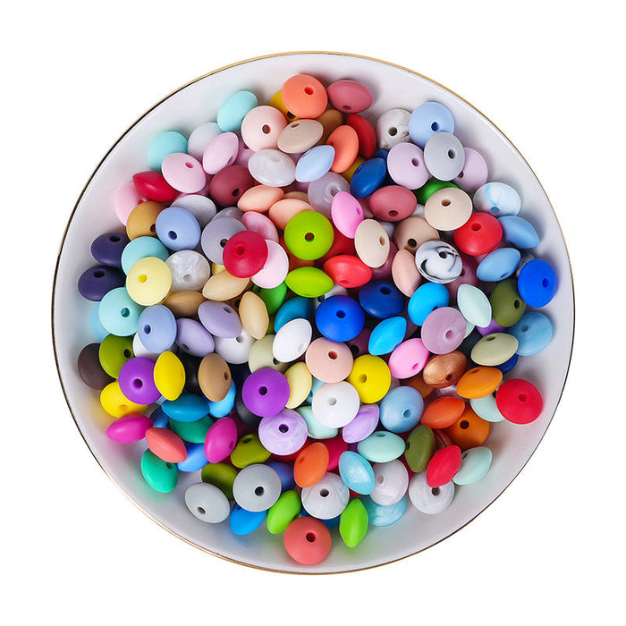 Wholesale100PCS/PACK 12mm Silicone Color Round Small Spacer Beads JDC-BDS-HeXing022