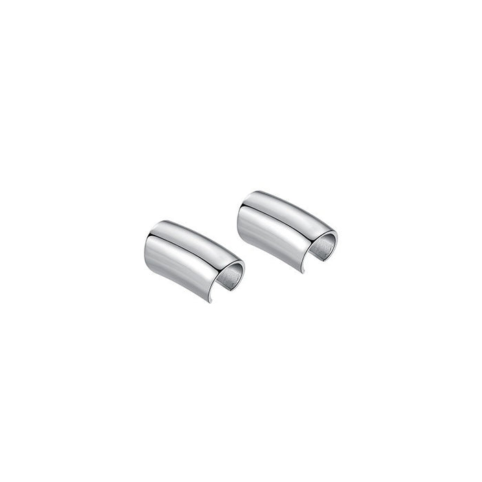 Wholesale Elegant smooth surface ear clip made of pure silver without ear holes, with a niche design and earrings featuring bone clips and earrings
