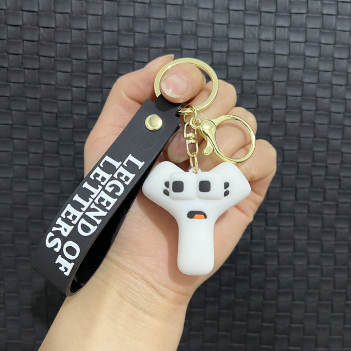 Wholesale PVC Alphabet Keychain JDC-KC-JBao002