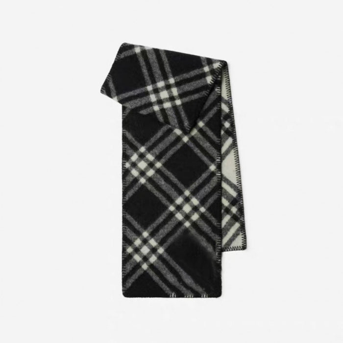 Wholesale Autumn and Winter Black and White Checkered Wool Scarf JDC-SF-Yunt001