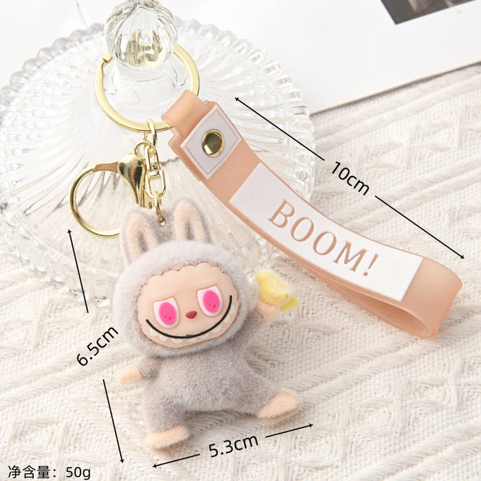 Wholesale Cartoon Flocked Plush Keychain