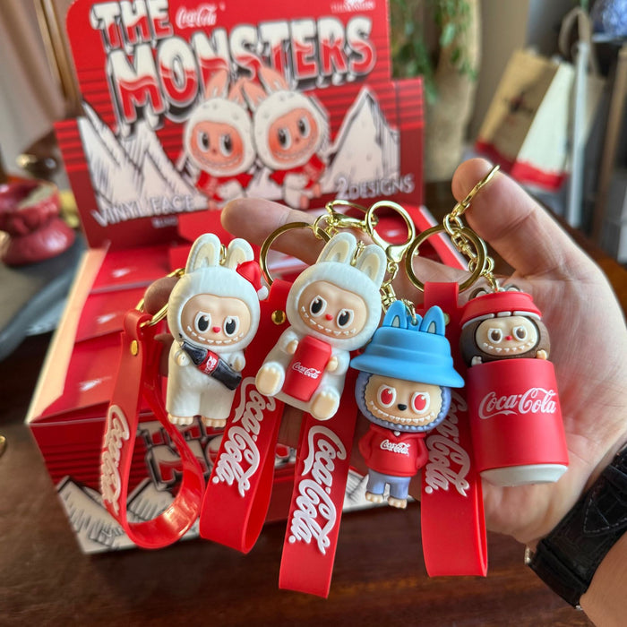 Wholesale Creative and Personalized Cola Little Sheep Keychain Beverage Bottle Bag Pendant Three-Dimensional Soft Plastic Doll Wholesale Street Stall