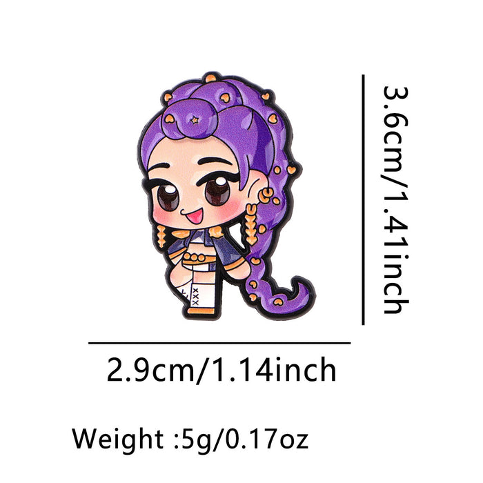 Wholesale 5pcs KPOP Metal Brooch for Backpacks Women' s Brooch
