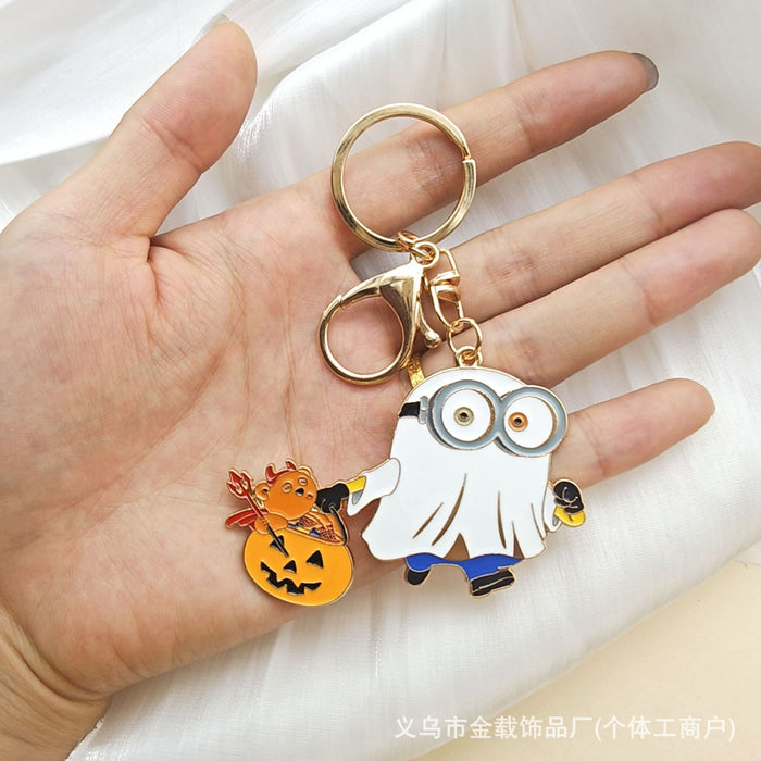 Wholesale Cartoon Pumpkin Keychain Metal Keyring Bag Charm Gift
