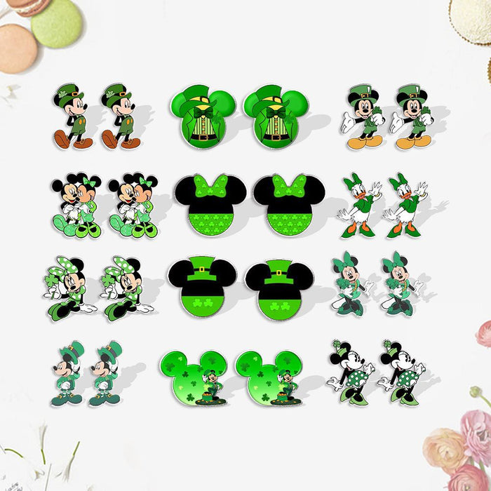 Wholesale St. Patrick's Day Cartoon Plastic Resin Earrings (F) JDC-ES-XiangL068