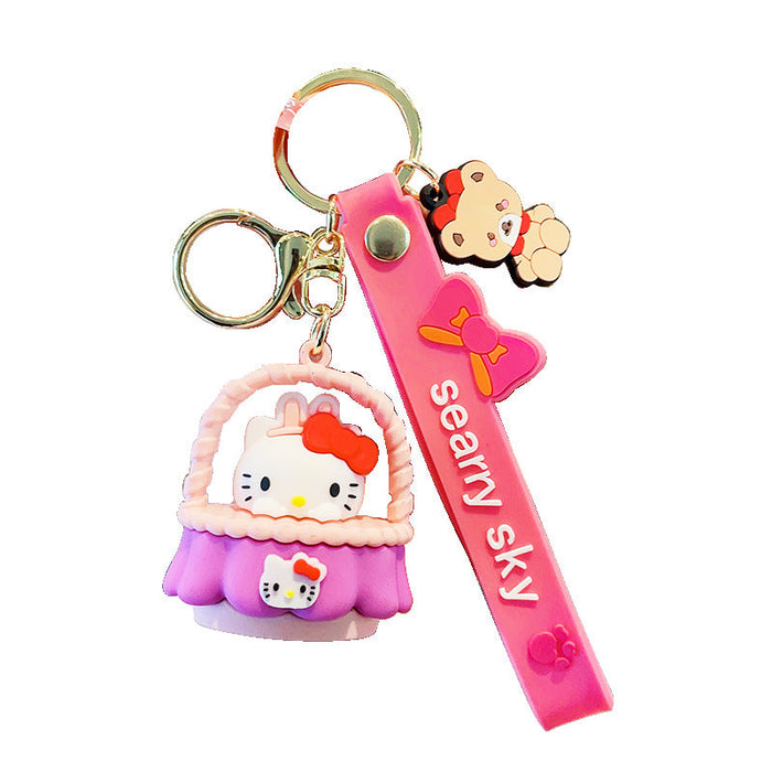 Wholesale Cute Flower Basket Doll Keychain JDC-KC-LeZ007