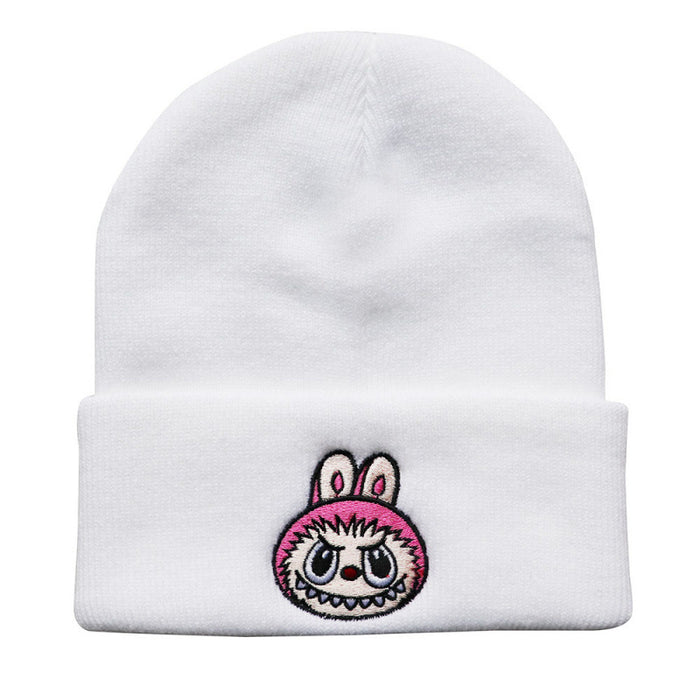 Wholesale Cartoon wool hat embroidered knit hat
