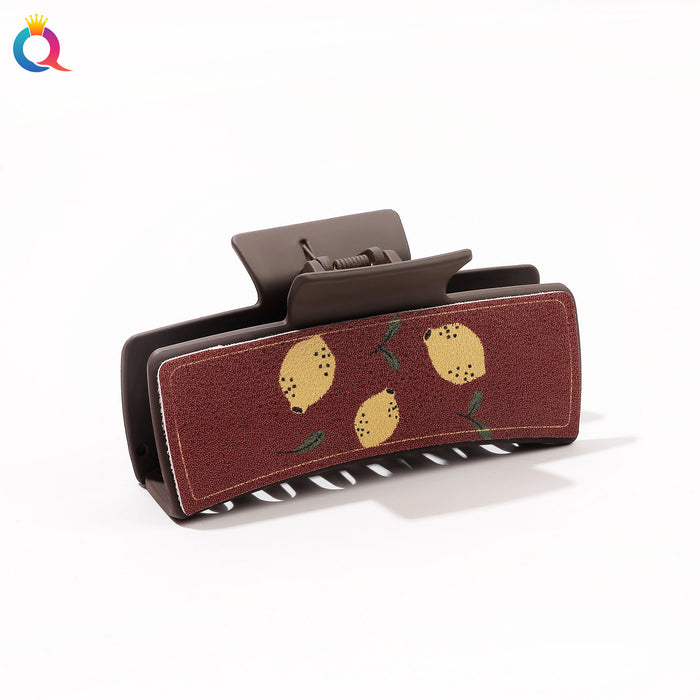 Wholesale PU leather square hair clip JDC-HC-Qiyue006