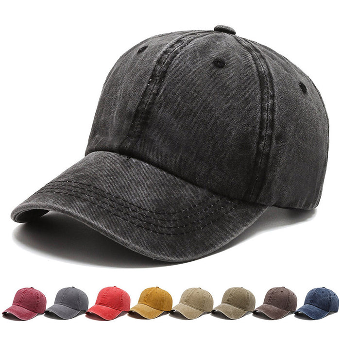 Wholesale Washed hat, vintage baseball cap, outdoor sun shading duckbill cap