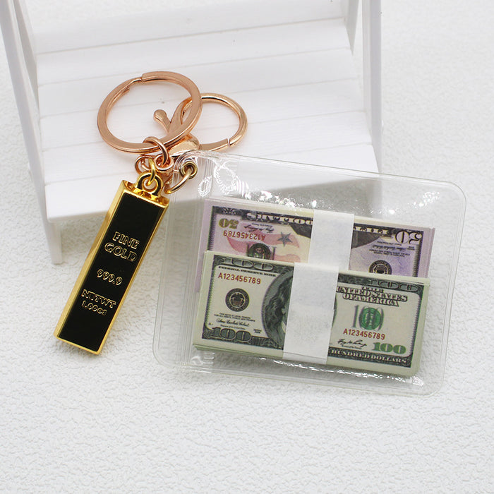 Wholesale US Dollar Banknote Metal Keychains JDC-KC-HaoAn018