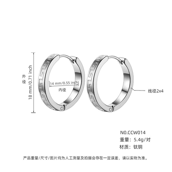 Wholesale Geometric Titanium Steel Earrings