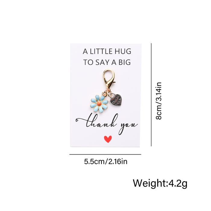 Wholesale Multiple colors of small flower and heart keychains