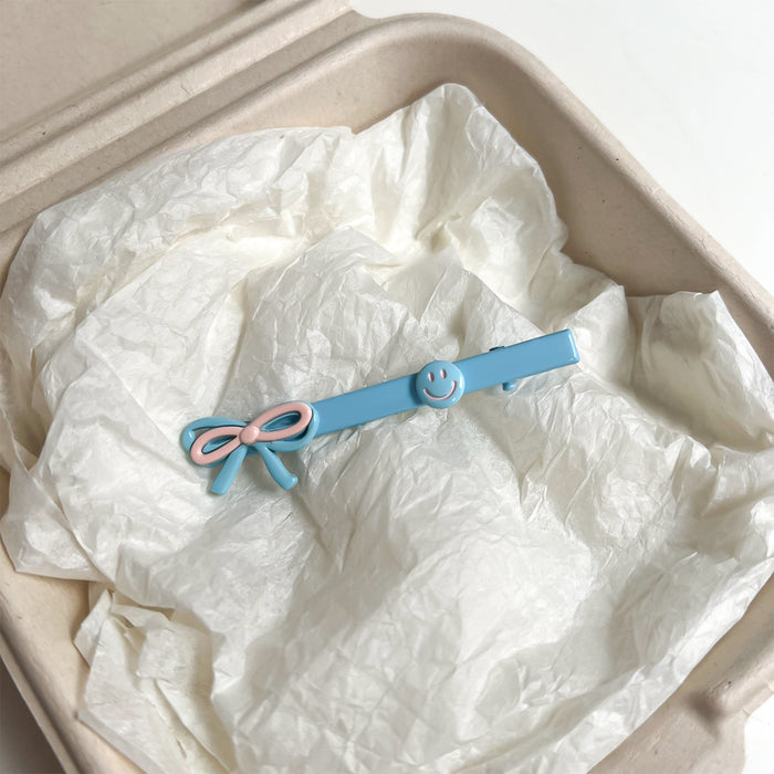 Wholesale Smiling face hair clip, broken hair, forehead bangs, no trace clip, cute hair accessories