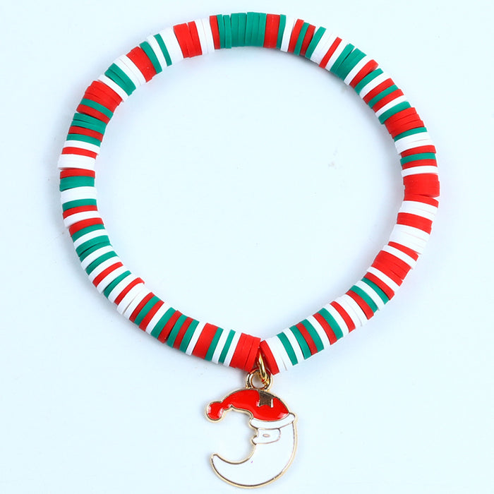 Wholesale Christmas Soft y Bracelet Beaded suit Santa Bell Gift Bracelet