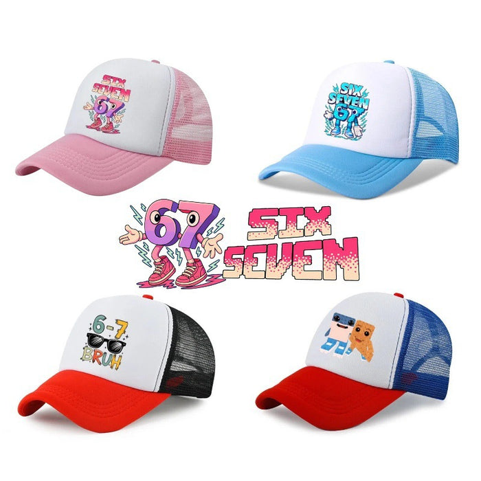 Wholesale Stylish Kids Cartoon Baseball Cap Breathable Mesh Unisex Sun Hat Extended Brim Fashion Accessory