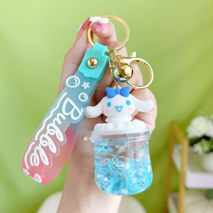 Wholesale Acrylic Quicksand Doll Keychain JDC-KC-YanG033