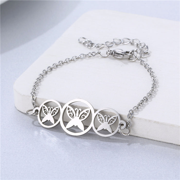 Wholesale Hollow Stainless Steel Butterfly Shape Bracelet JDC-BT-Mingm008