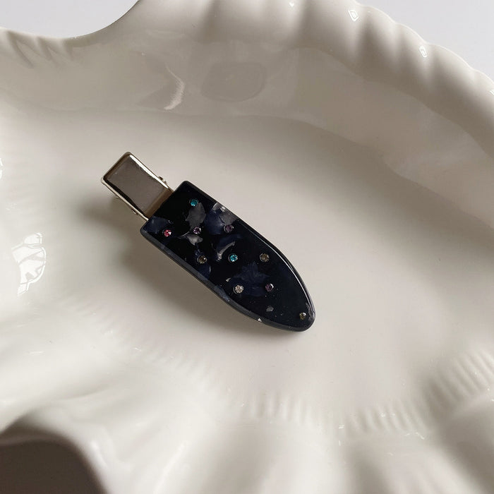 Wholesale Colorful diamond side hair clip with no trace, elegant edge clip, high-end feeling, duckbill clip, fashionable and versatile headband