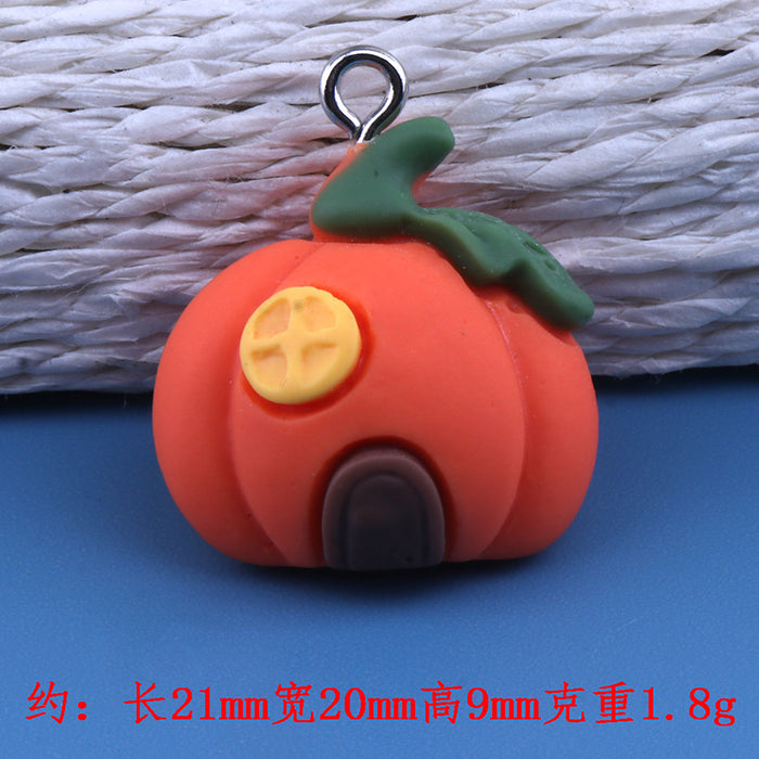 Wholesale Resin Castle Cartoon DIY Pendant Keychain with Nail Accents MOQ≥2