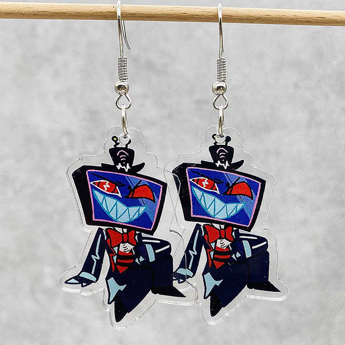 Wholesale Cartoon Acrylic Print Earrings JDC-ES-Susheng001