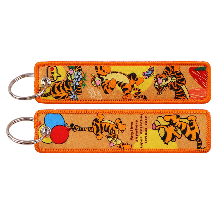 Wholesale Cartoon Cute Woven Label Lanyard Keychain JDC-KC-KKX004