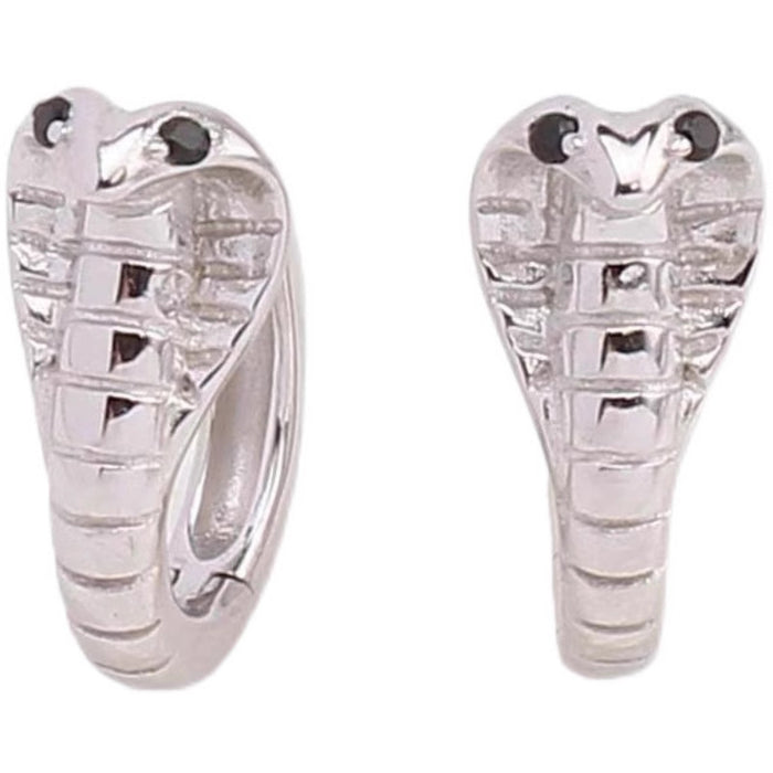 Wholesale Retro Cold style Cobra 925 earrings ear buckle